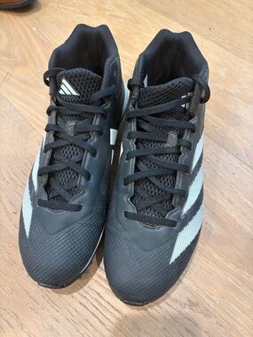 Adidas Black Athletic Men’s Soccer Cleats with White Accents